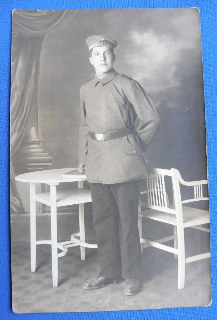 WO1 Feldpost/Fotokaart Portret Duitse Soldaat (T), Verzamelen, Verzenden, Landmacht, Duitsland, Foto of Poster