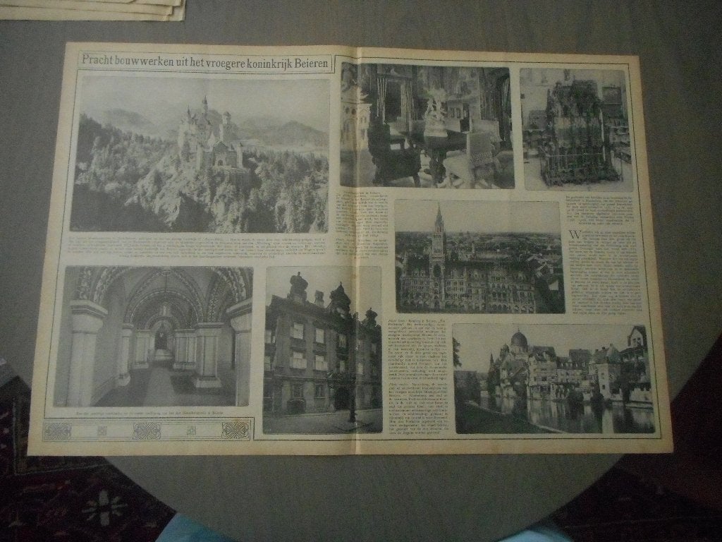 Beieren. Pracht bouwwerken. 1919., Ophalen of Verzenden, Voor 1920, Knipsel(s)