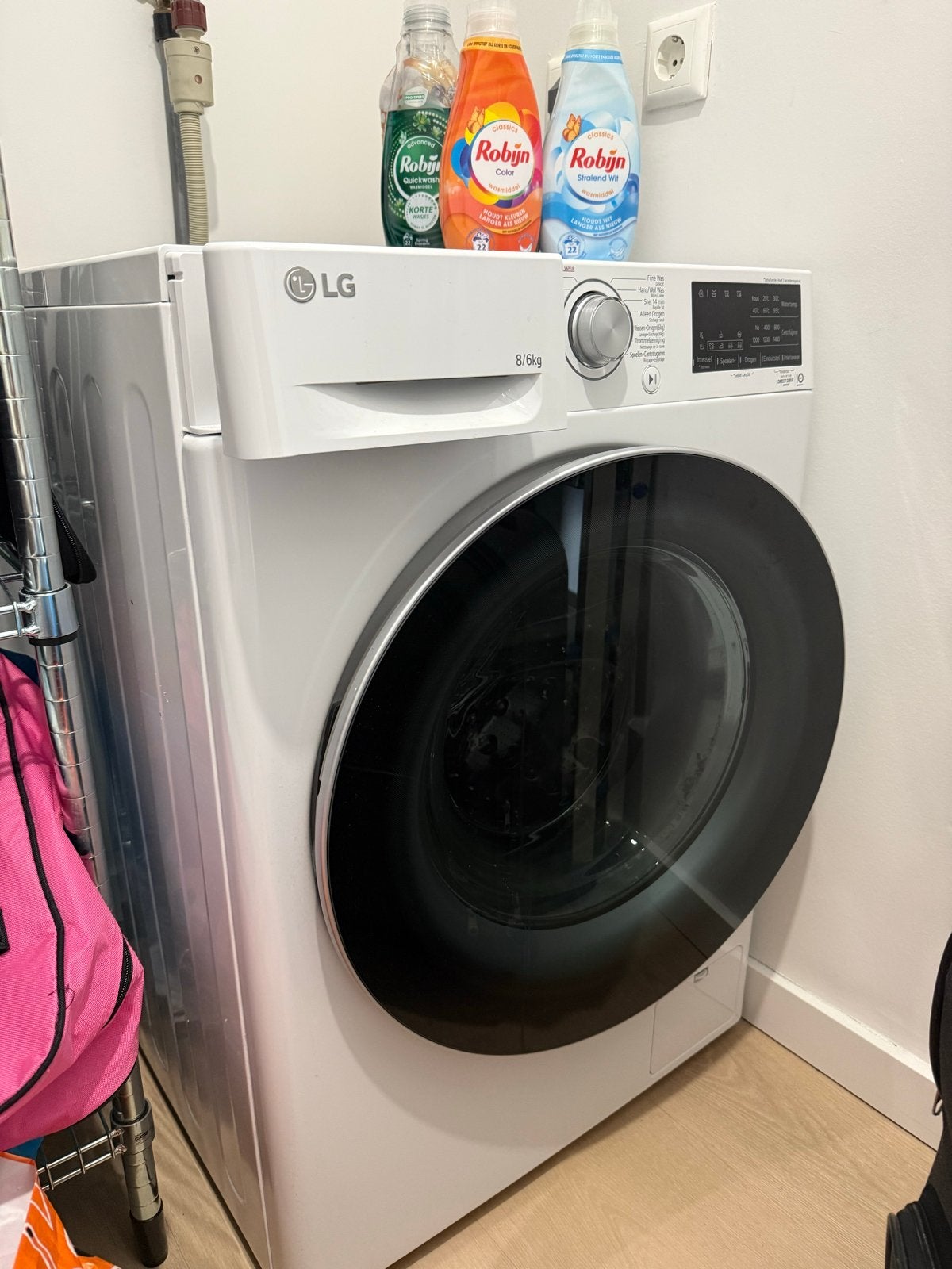 LG F4DV308S1E Was-droogcombinatie, 1200 tot 1600 toeren, 8 tot 10 kg, Ophalen of Verzenden, Zo goed als nieuw