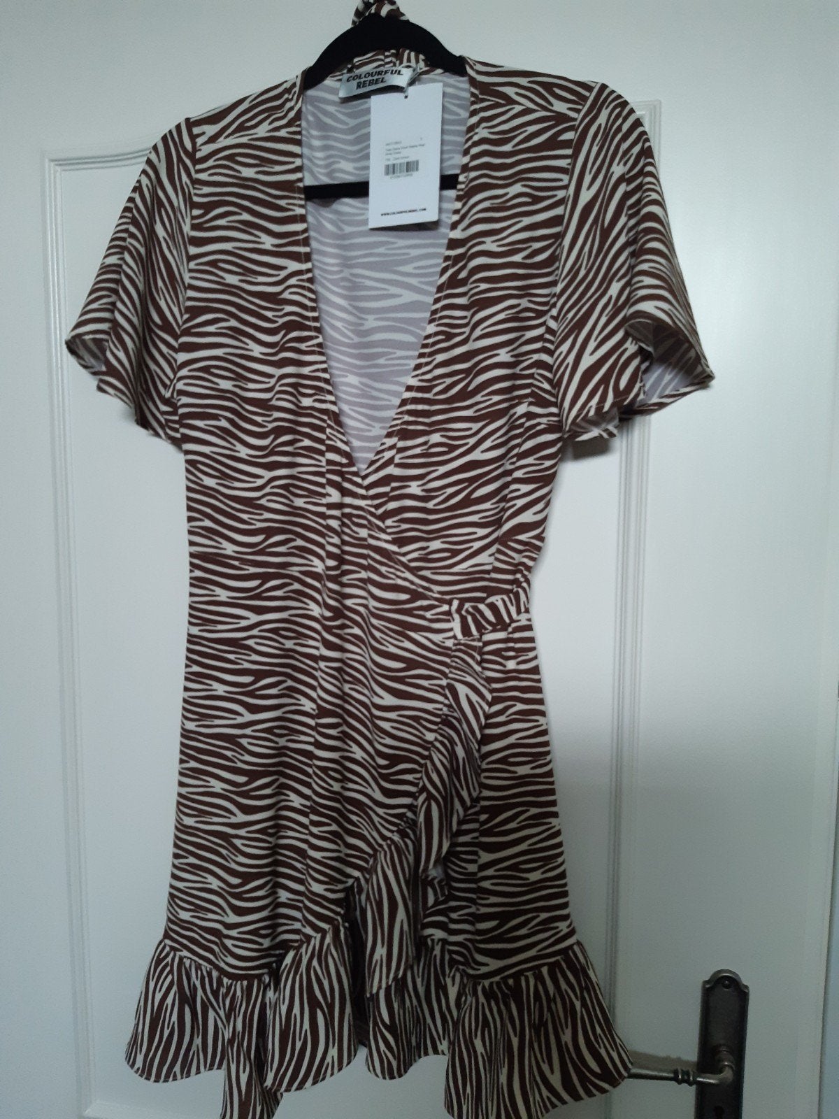 Colourful Rebel Zebra Print Jurk - Nieuw met kaartje, Ophalen, Bruin, Colourful Rebel, Zo goed als nieuw
