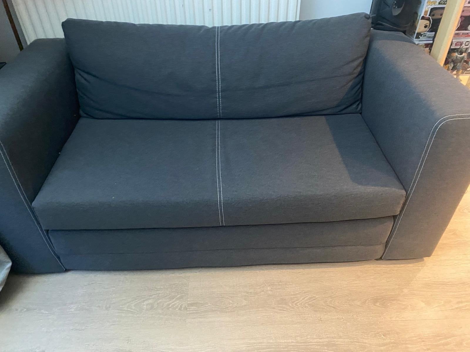 Ikea Askeby slaapbank - Zeer weinig gebruikt, Huis en Inrichting, Tweepersoons, Zo goed als nieuw, Grijs, 140 cm