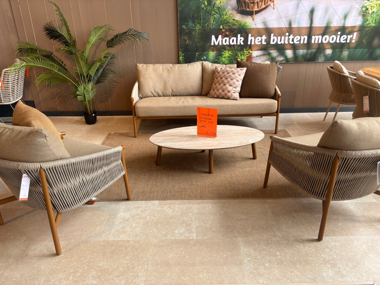 4SO milos loungeset, Ophalen of Verzenden, Nieuw, Aluminium, Bank