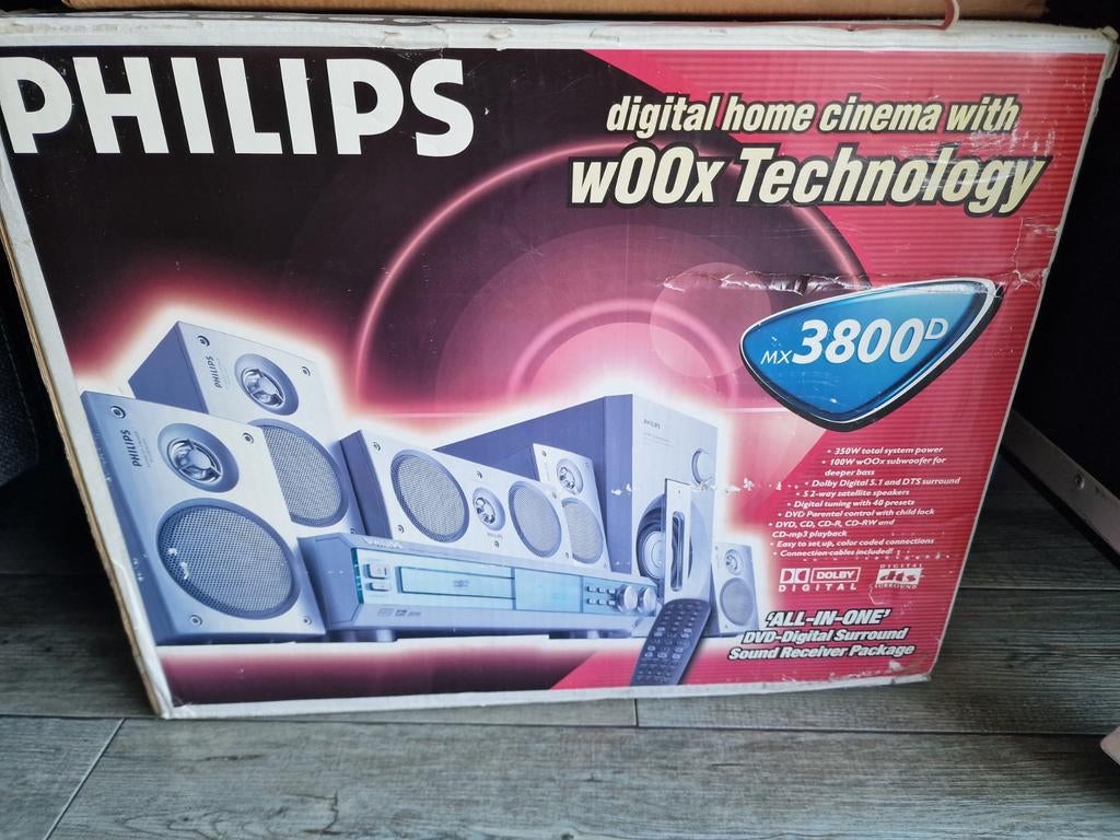 Philips MX3800D Dolby Surround Set - Compleet en Netjes, Philips, Gebruikt, 70 watt of meer, Ophalen of Verzenden