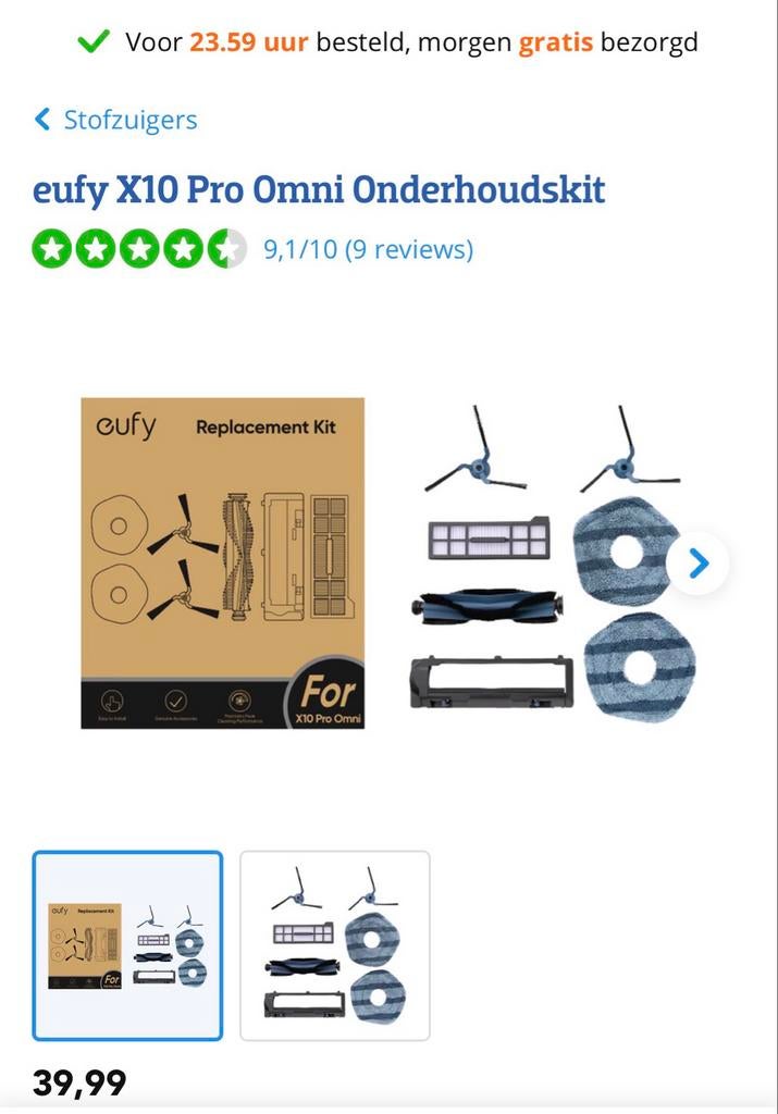 Eufy X10 Pro Omni Onderhoudspakket - Origineel, Ophalen, Nieuw, Overige typen