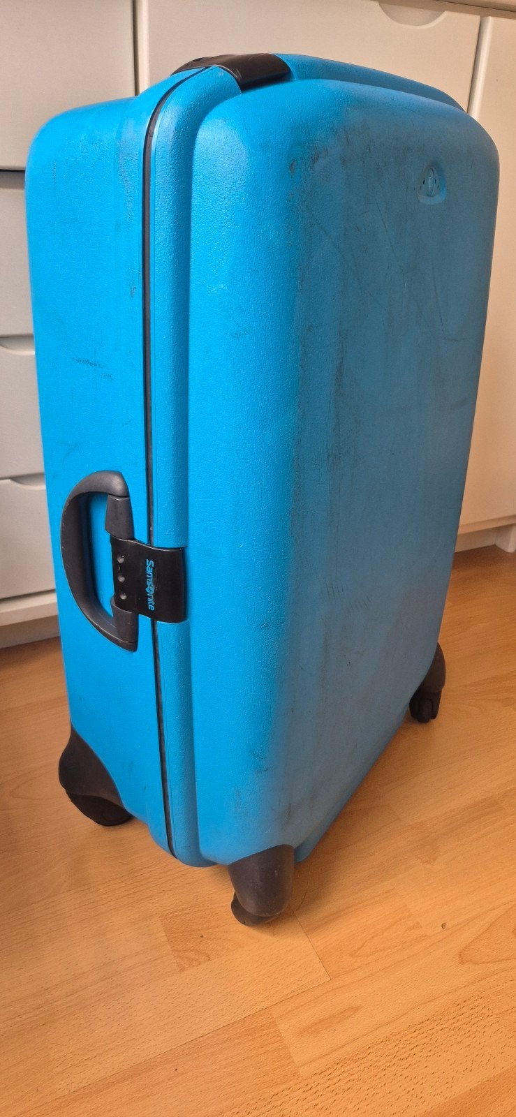 Samsonite Koffer - Blauw, Handig en Duurzaam, Ophalen, Gebruikt, Blauw, Wieltjes