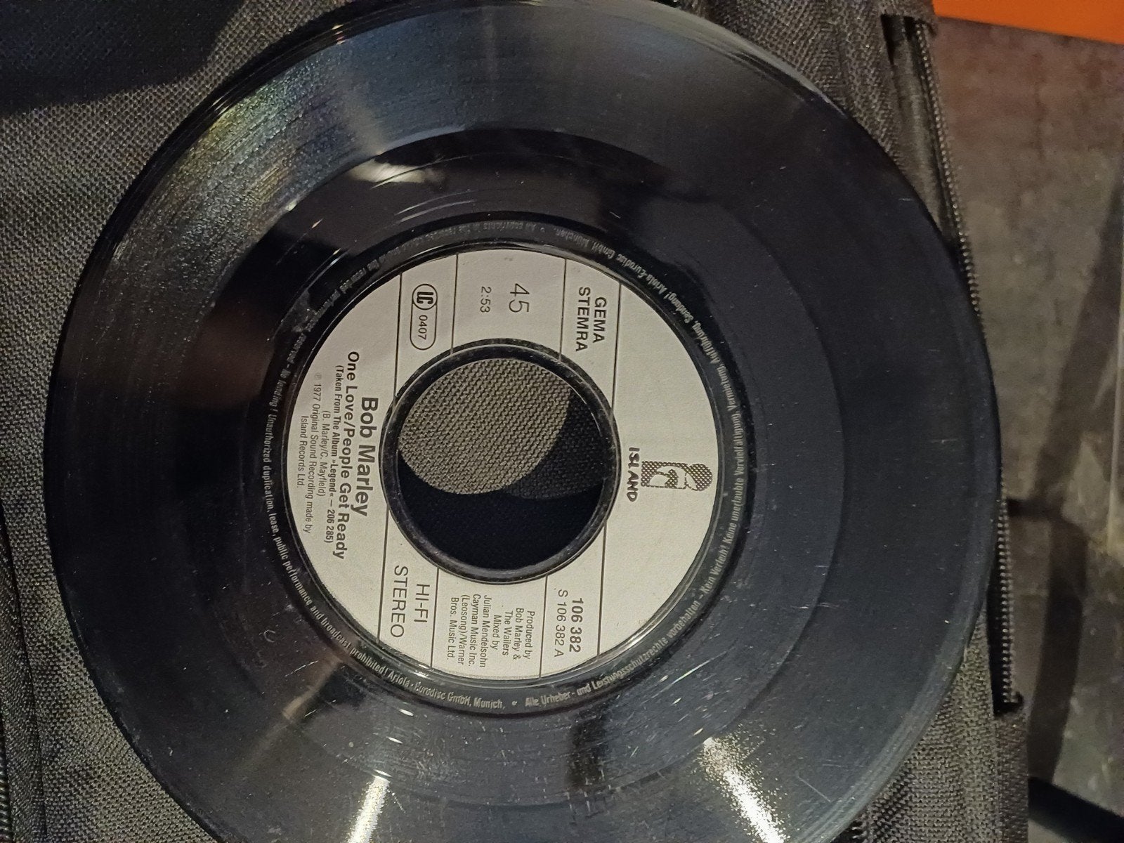 Bob Marley - One Love/People Get Ready 7 inch vinyl single, Gebruikt, 7 inch, Ophalen of Verzenden, Reggae en Ska