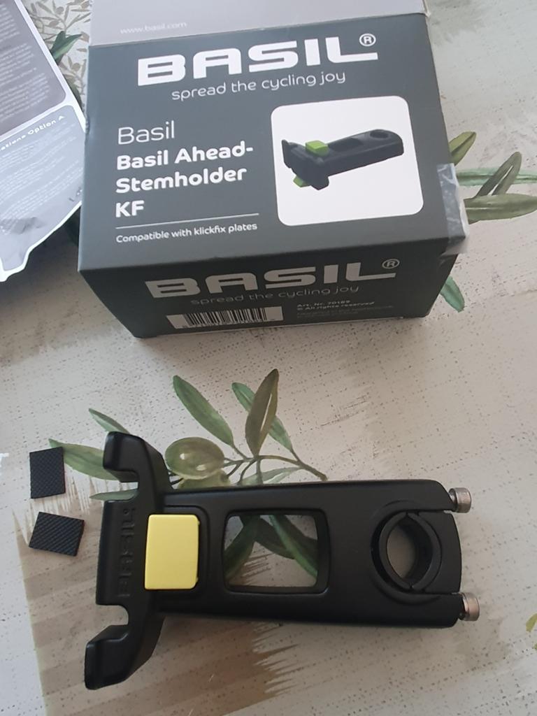 Basil Ahead-Stemhouder KF - Fietsmand Bevestiging, Ophalen of Verzenden, Nieuw, Basil