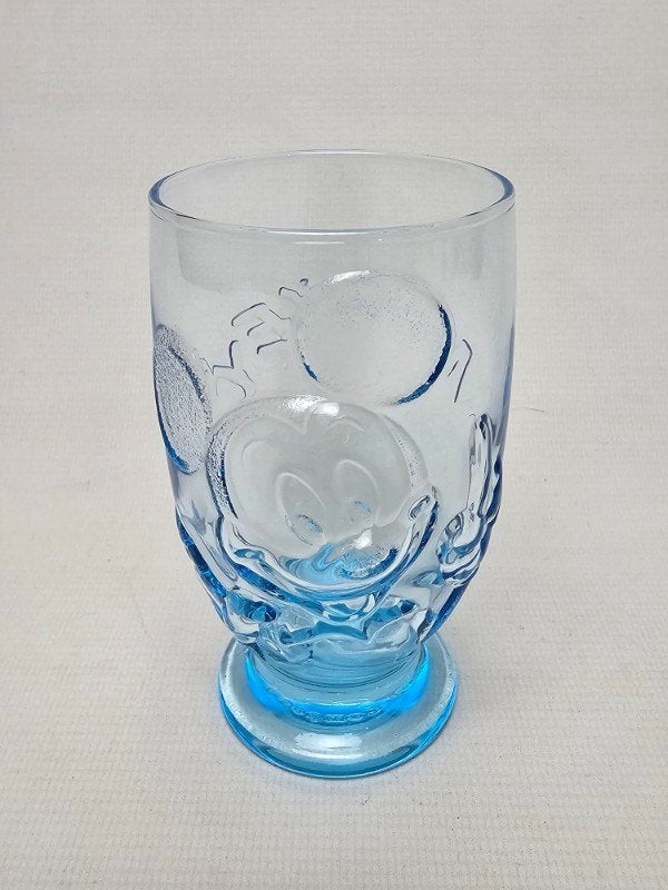 # Vintage Mickey Mouse Glas, Ophalen of Verzenden, Mickey Mouse, Gebruikt, Servies