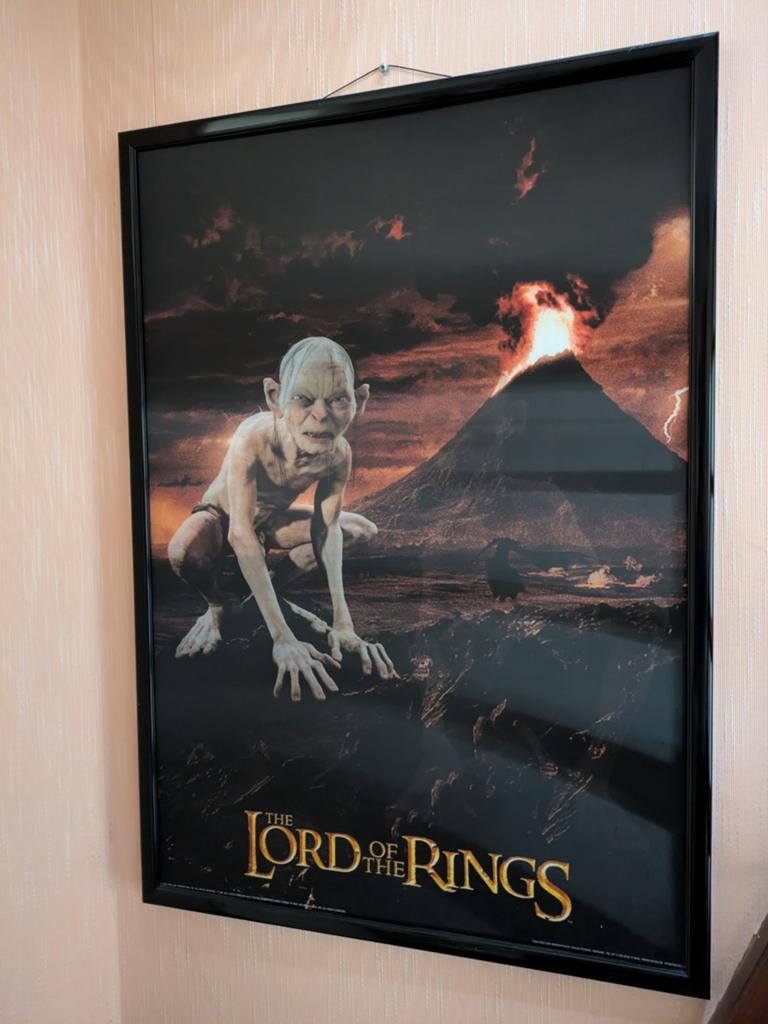 Gollum- Smeagol poster Lord of the Rings 100x70 cm, Ophalen, Zo goed als nieuw, A1 t/m A3, Film en Tv