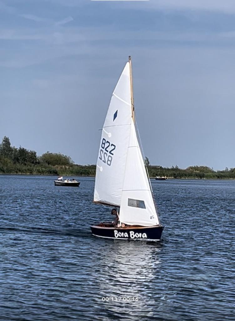 Zeilboot Flits met wegtrailer en nieuw dekzeil, Watersport en Boten, Ophalen, Fok, Gebruikt, 4 m