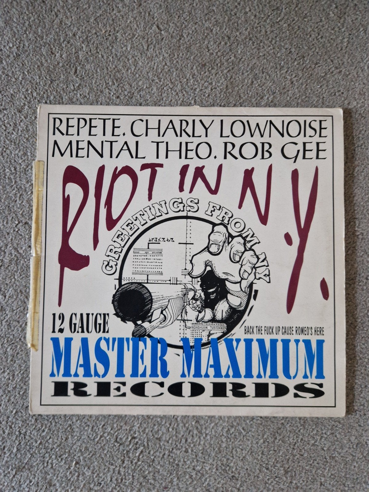 Riot in N.Y. - The Original Mental Lownoise RMX Vinyl, Cd's en Dvd's, Vinyl | Dance en House, Ophalen, Gebruikt, Hardcore, EP