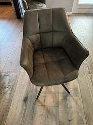 te koop 6 zgan draaibare velvet eetkamerstoelen, Ophalen, Zo goed als nieuw, Vijf, Zes of meer stoelen, Info@birdtrade.nl