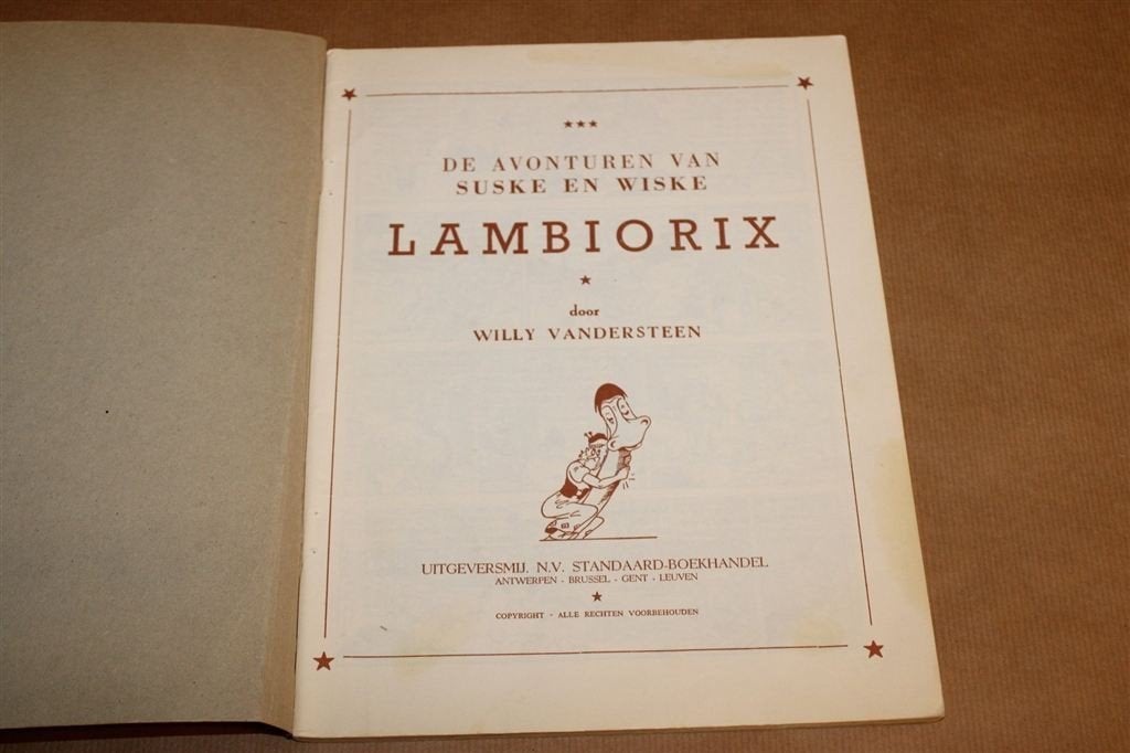 Lambiorix — Suske en Wiske van Vandersteen, Facsimile 1950, Boeken, Eén stripboek, Ophalen of Verzenden, Gelezen