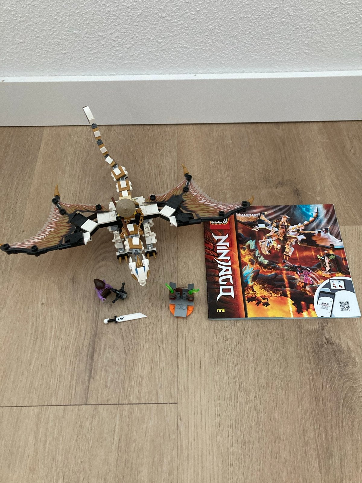 Lego Ninjago 71718 Draak van Wu compleet met minifiguren, Lego, Ophalen of Verzenden, Zo goed als nieuw, Compleet