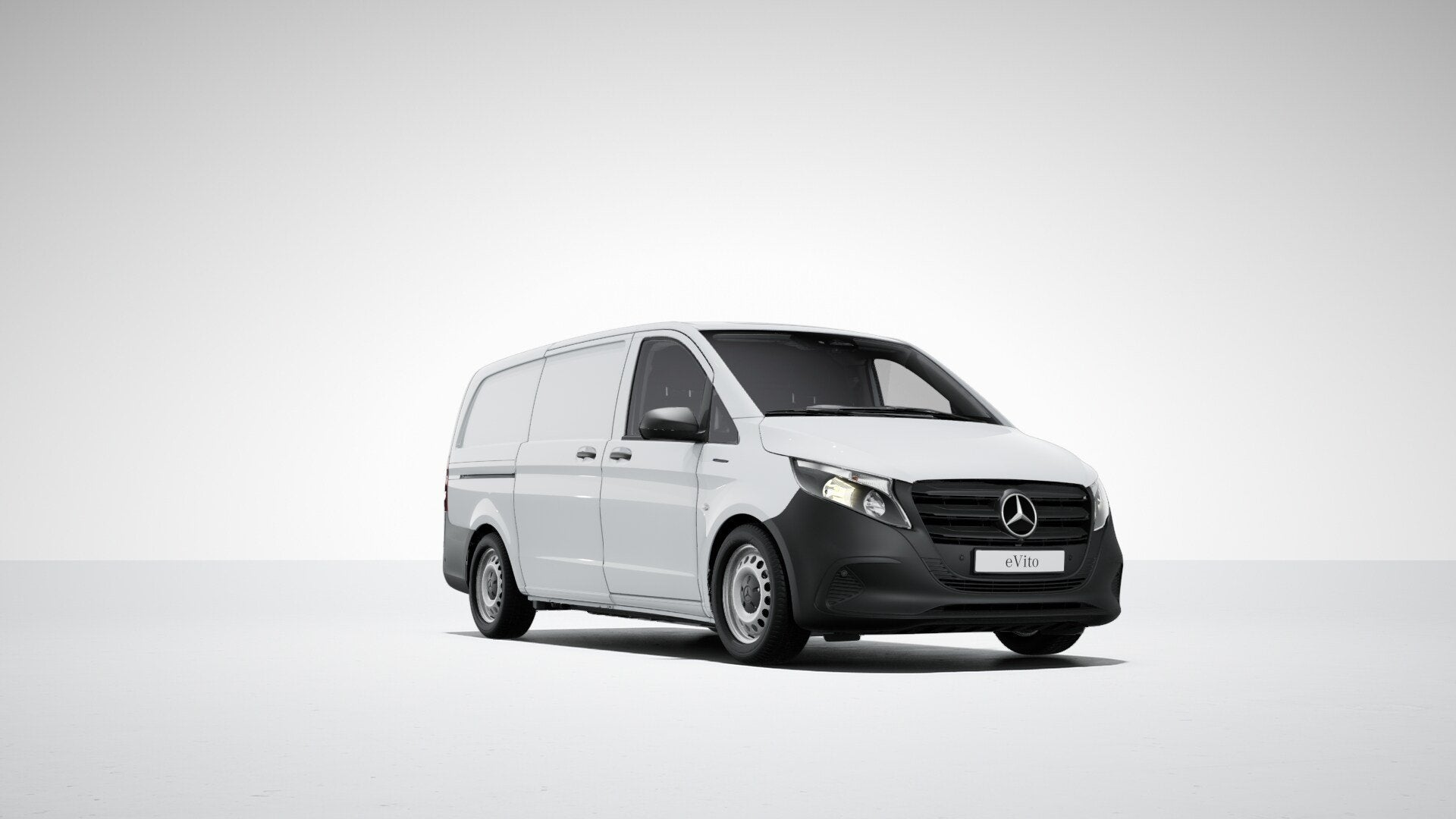 Mercedes-Benz eVito eVito 119 L2 Business Solution 90 kWh WL, Auto's, Stof, Zwart, 2486 kg, Wit