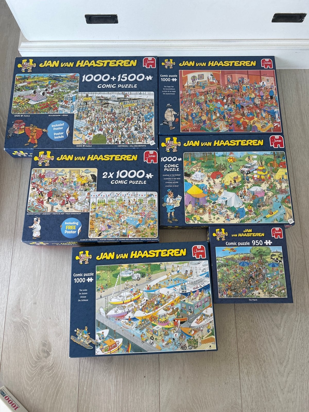 Jan van Haasteren Puzzels - Diverse Aantallen Stukjes, Ophalen, 500 t/m 1500 stukjes, Gebruikt, Legpuzzel