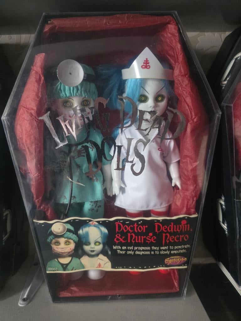 Living dead dolls dr Deadwin & nurse Necro, Ophalen of Verzenden, Zo goed als nieuw, Pop