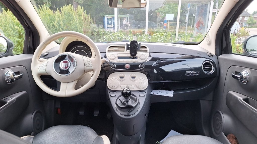 Fiat 500 1.2 C 2014 Zwart, Auto's, Voorwielaandrijving, USB, 4 cilinders, 840 kg