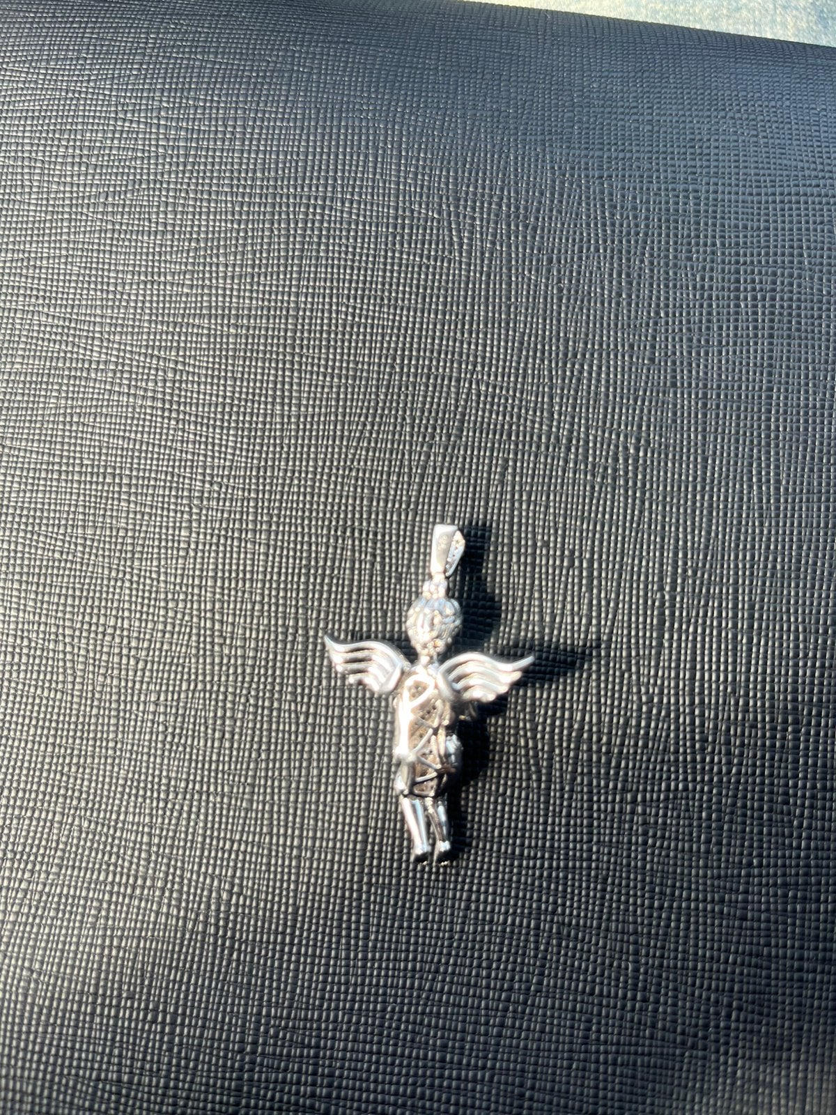 Zilveren engel hanger, Ophalen of Verzenden, Zo goed als nieuw, Zilver, Overige merken