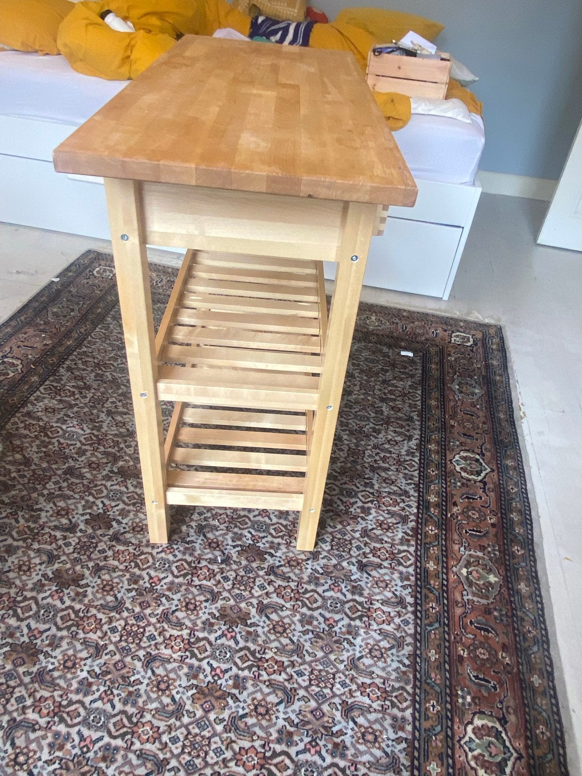 IKEA Förhöja Berken Roltafel - Keukentrolley, Huis en Inrichting, Hout, IKEA, Keukentrolley, Zo goed als nieuw
