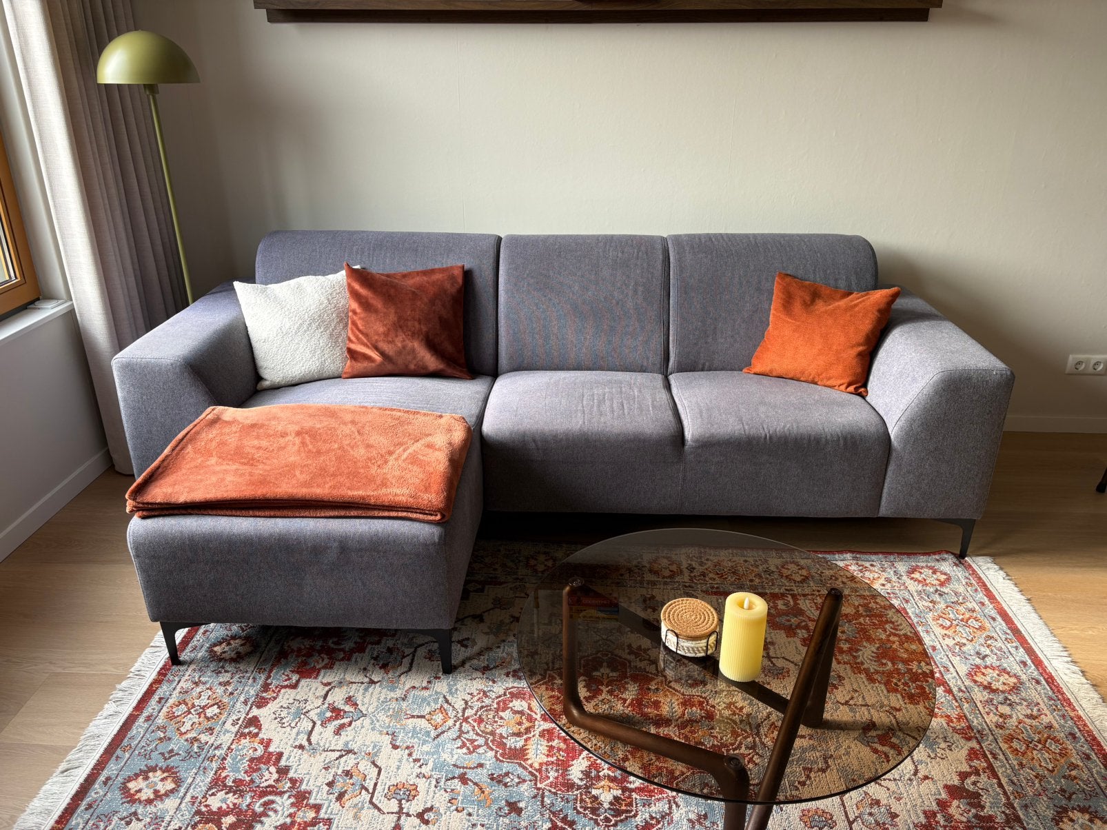 Comfortabele Eijerkamp bank met loungehoek, Ophalen, 250 tot 300 cm, Gebruikt, 125 tot 150 cm
