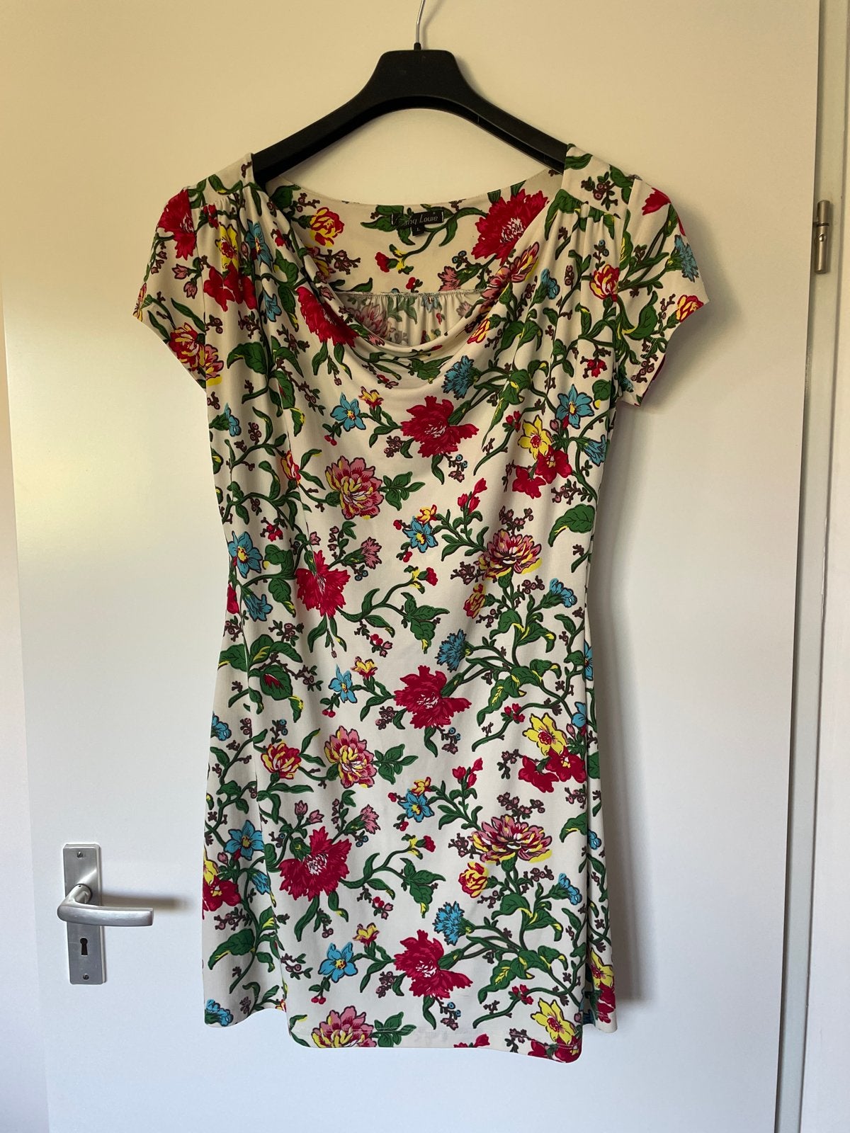 King Louie Jurk met Bloemenprint - Maat L, Kleding | Dames, Meerkleurig, Maat 42/44 (L), Ophalen of Verzenden, Zo goed als nieuw