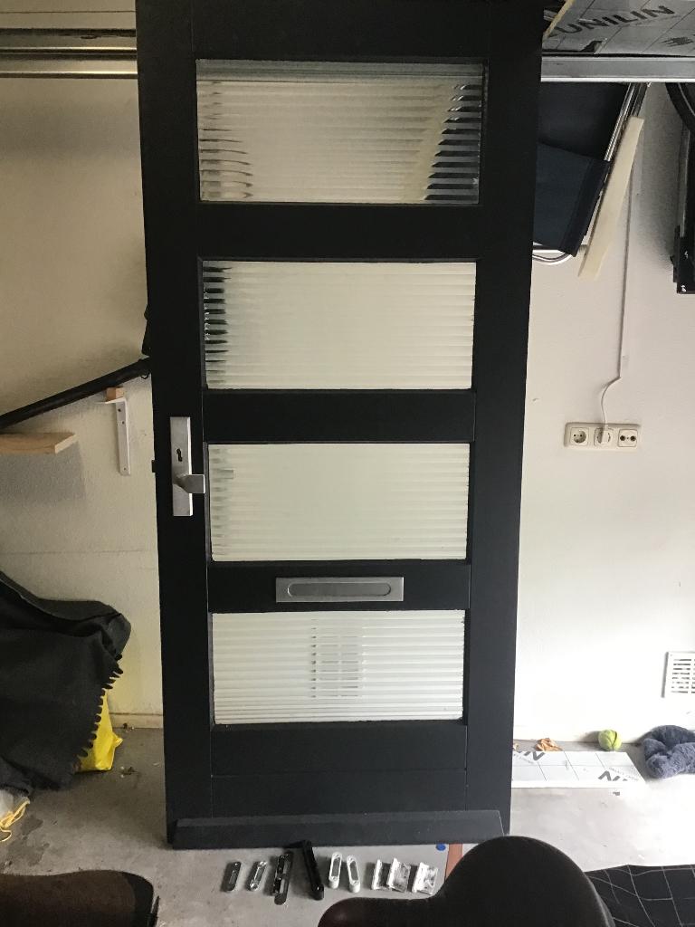 Voordeur met glas, Ophalen, Gebruikt, 80 tot 100 cm, Buitendeur