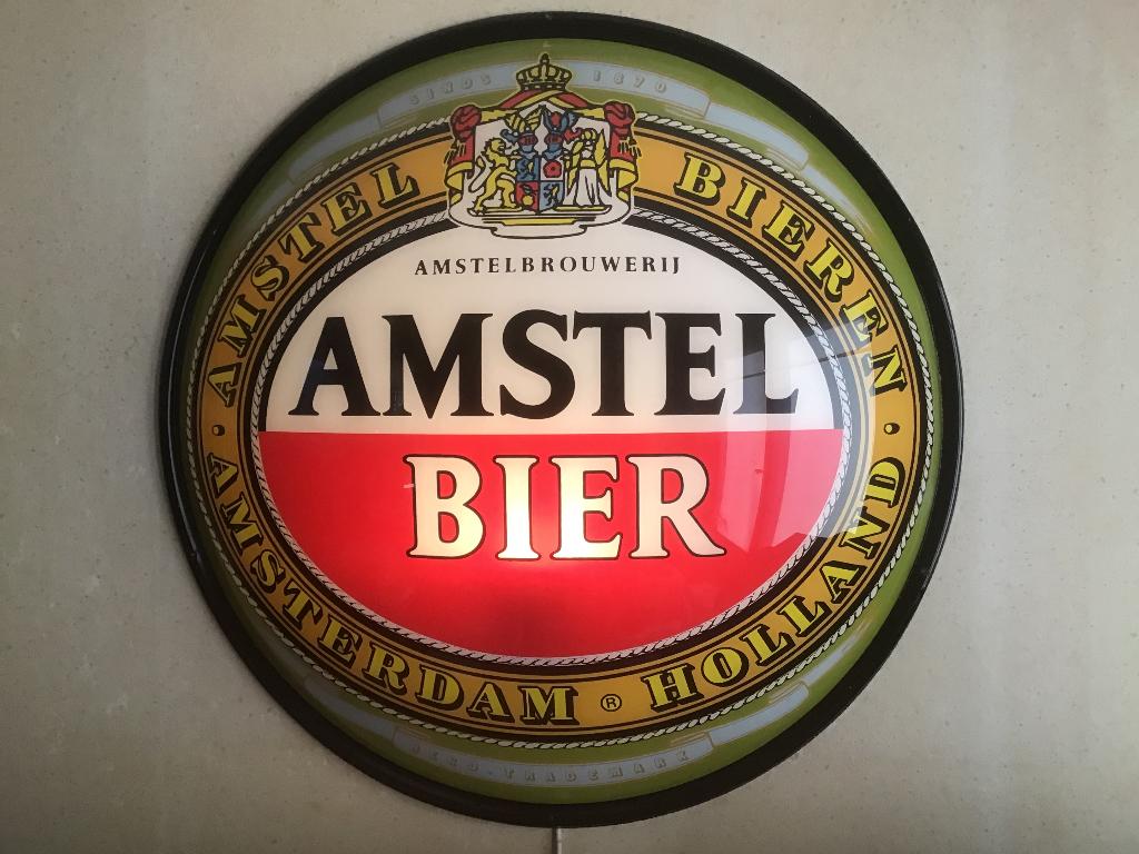 Amstel lichtbak reclame bak, Verzamelen, Ophalen, Zo goed als nieuw, Lichtbak of (neon) lamp