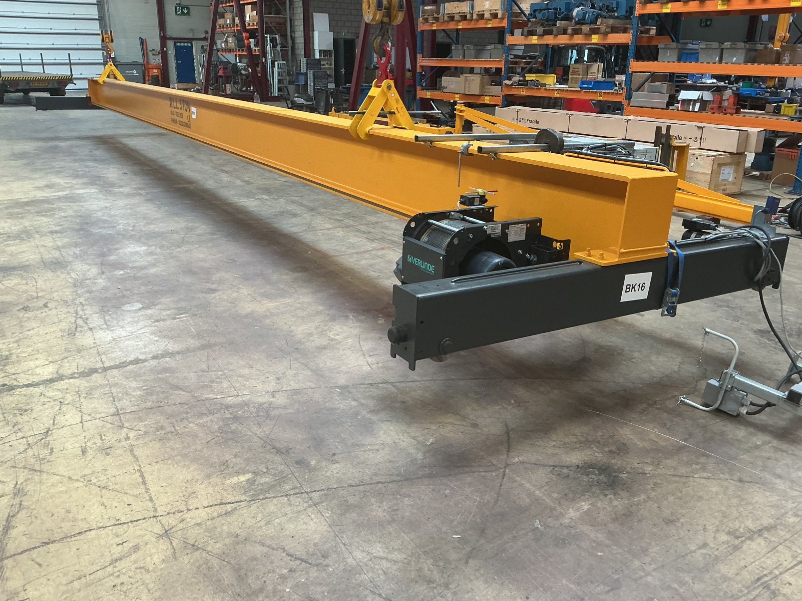 Verlinde 5.000 KG X 13,227  mm 2022 bovenloopkraan, Doe-het-zelf en Verbouw, Lieren en Takels, Ophalen, Zo goed als nieuw, Elektrisch