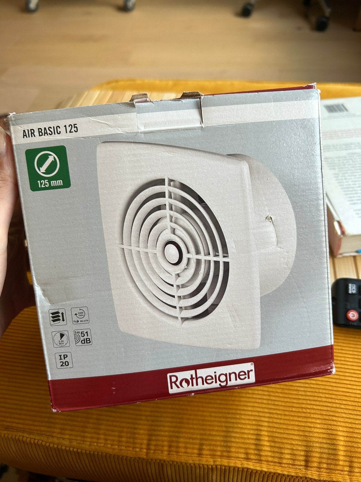 Rotheigner air basic ventilator badkamer, Verzenden, Zo goed als nieuw, Ventilator