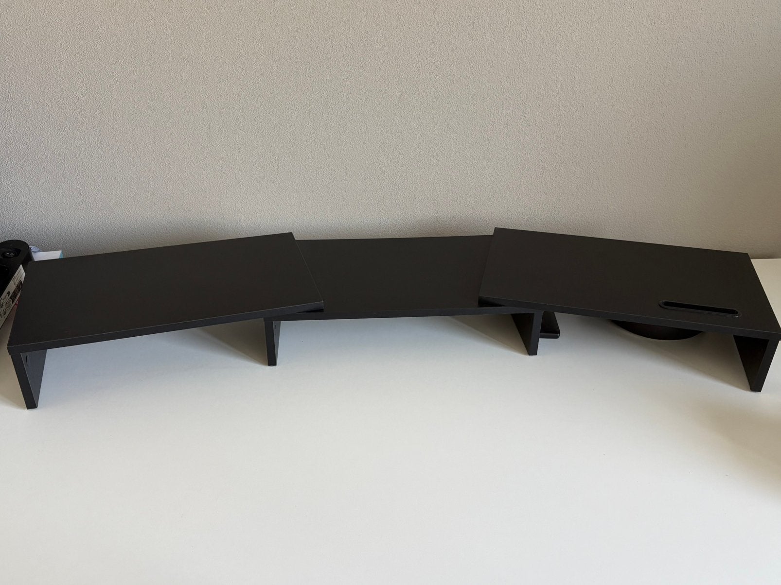 Monitor standaard / monitor verhoger zwart, Computers en Software, Ophalen of Verzenden, Zo goed als nieuw