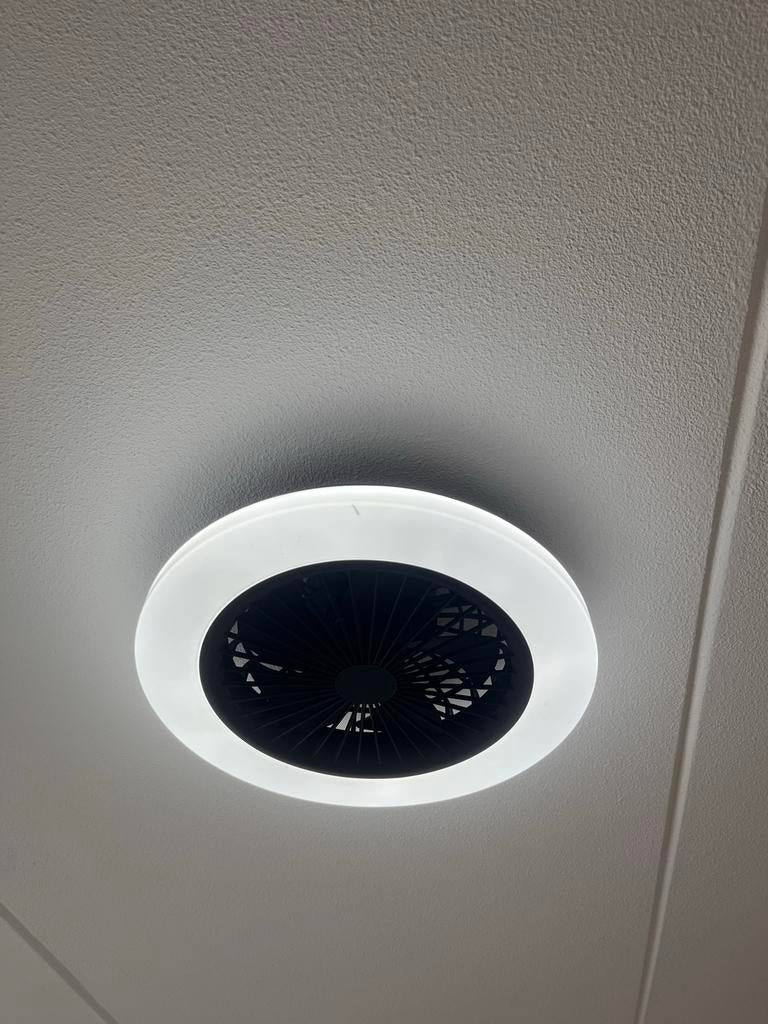 CALEX Smart Plafondlamp met Ventilator en Afstandsbediening, Huis en Inrichting, Lampen | Plafondlampen, Zo goed als nieuw, Kunststof