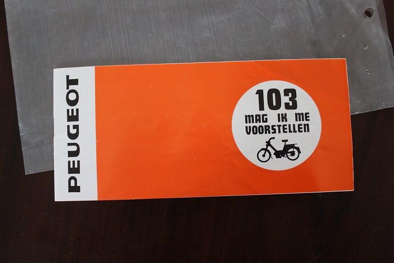 Peugeot 103 1973 mag mij voorstellen instructie boekje, Fietsen en Brommers, Ophalen of Verzenden, Gebruikt