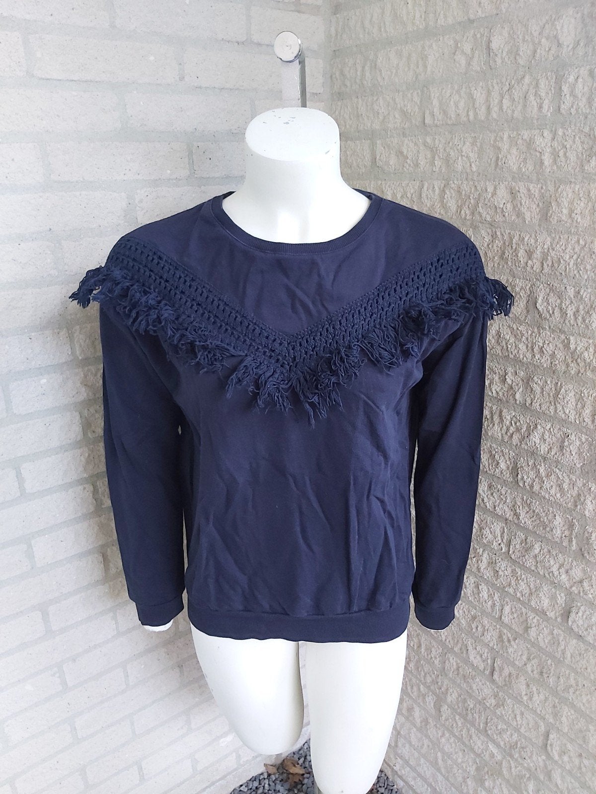 Donkerblauwe trui maat M, Ophalen of Verzenden, Zo goed als nieuw, Maat 38/40 (M), Blauw