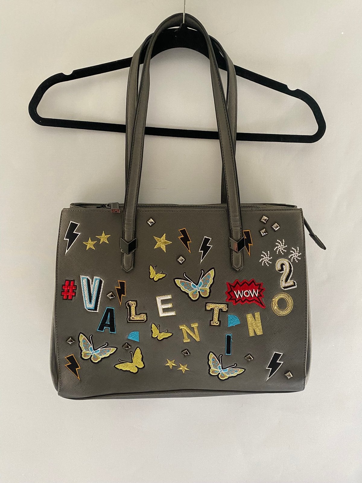 Valentino by Mario Valentino shopper grijs | Shopper/tas |, Ophalen of Verzenden, Zo goed als nieuw, Grijs, Handtas