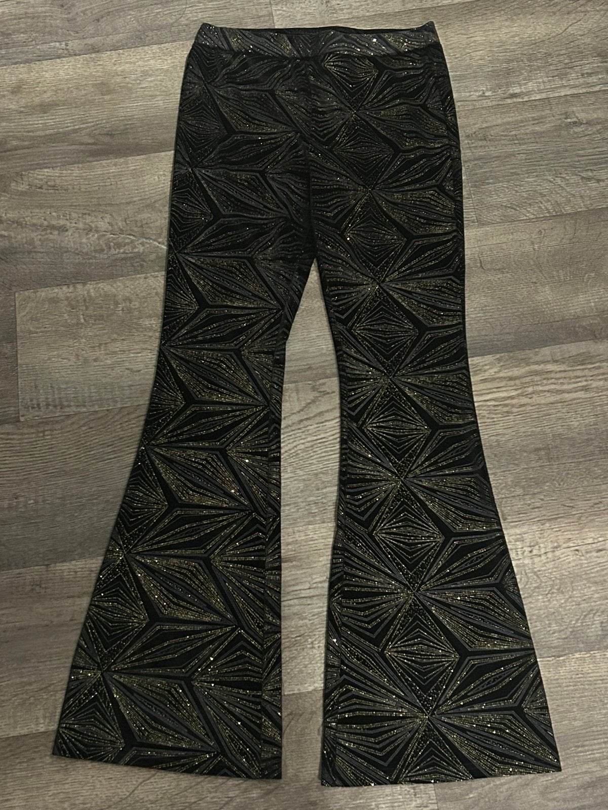 Colourful Rebel flared pants glitter strepen, maat M, Maat 38/40 (M), Zwart, Nieuw, Ophalen of Verzenden
