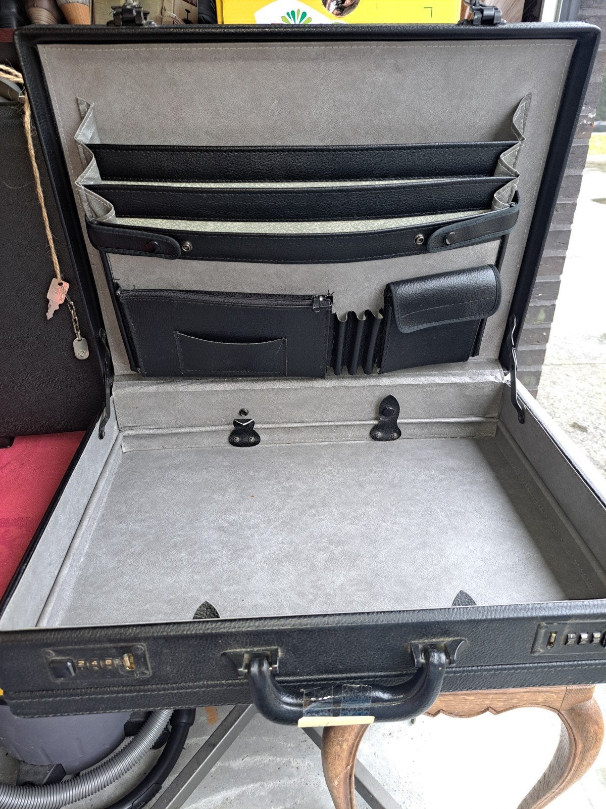 Samsonite of leer, Attachekoffer Aktentas 2x, Slot, Ophalen of Verzenden, Zo goed als nieuw, Minder dan 50 cm
