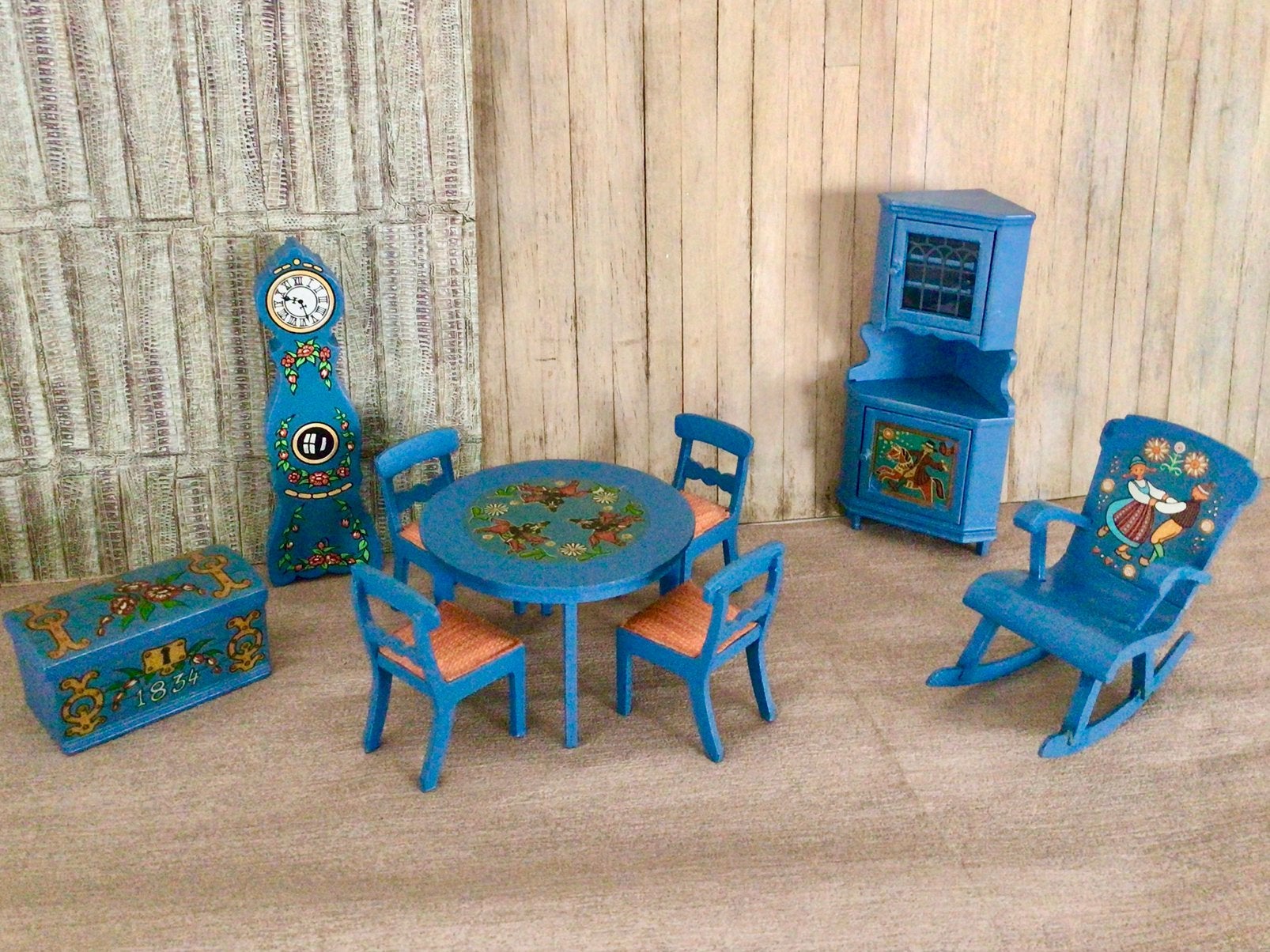 Vintage Lundby rustieke salon, Ophalen of Verzenden, Gebruikt, Poppenhuis