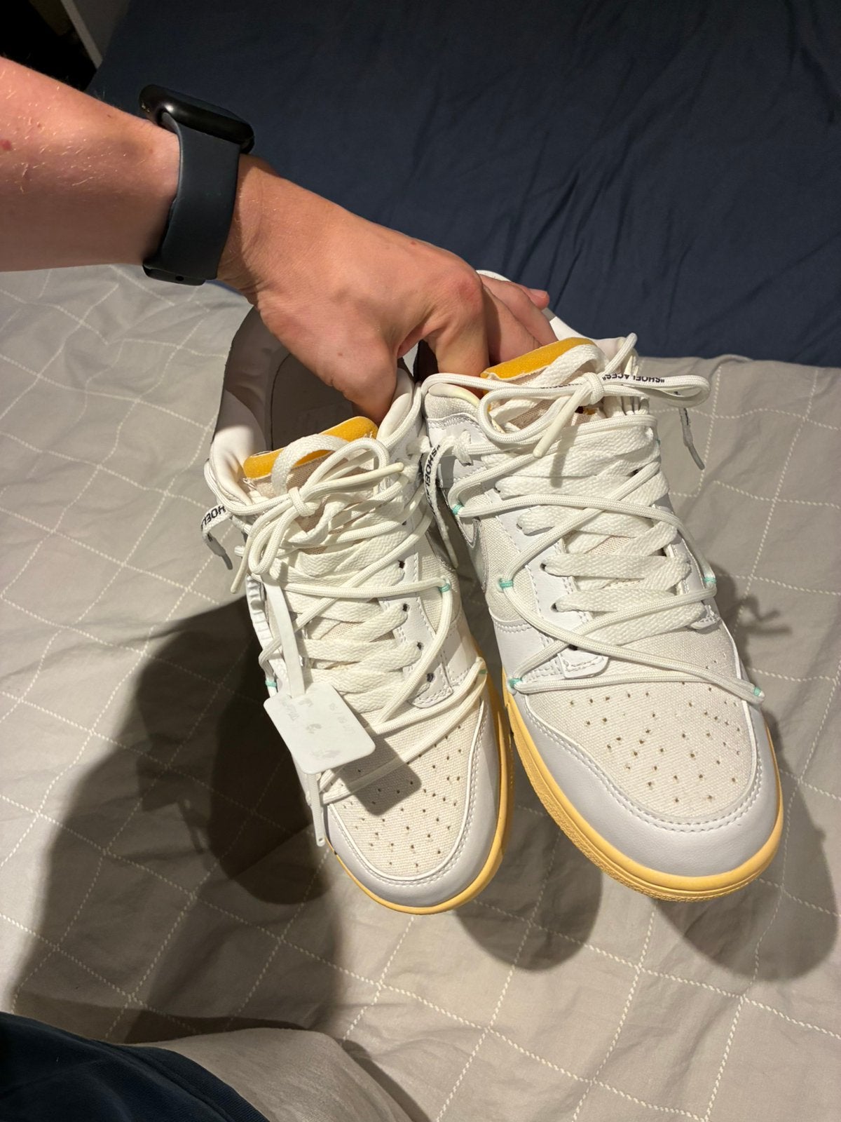 Nike Dunk Off-White lot 1/50, Kleding | Heren, Schoenen, Verzenden, Wit, Sneakers of Gympen, Zo goed als nieuw