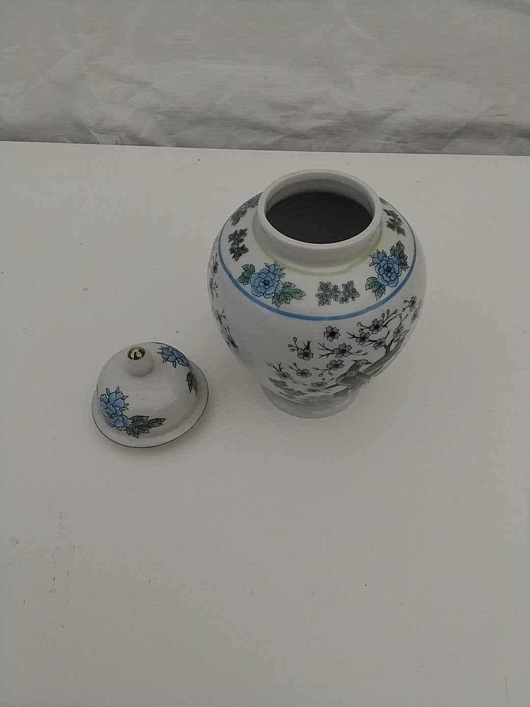 Decoratieve Chinese gemberpot met bloemen en vogels, Antiek en Kunst, Ophalen of Verzenden