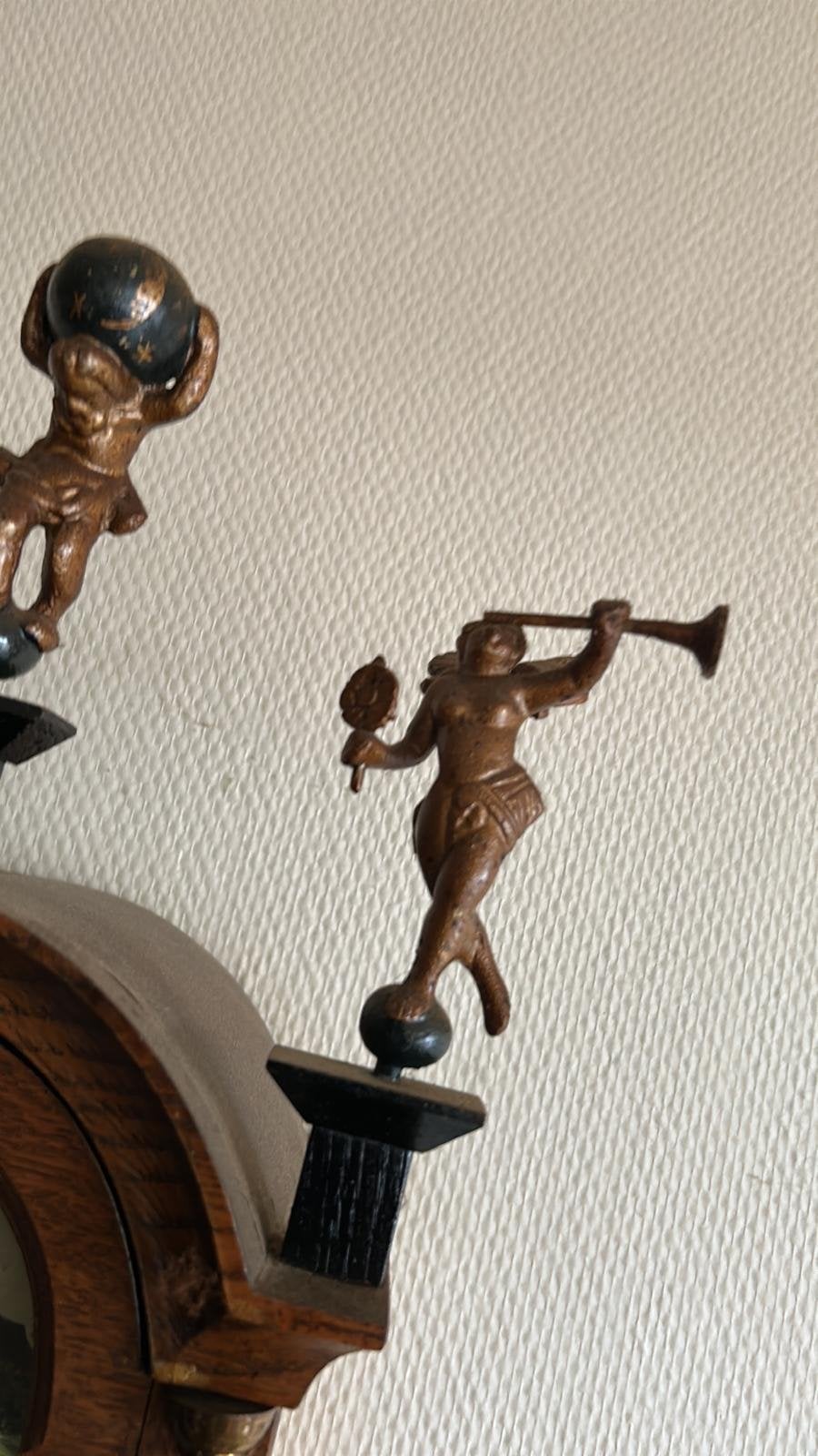Antieke Zaanse Klok met Hollandse Scène, Antiek en Kunst, Ophalen of Verzenden