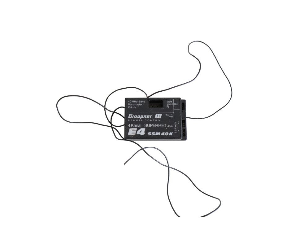 Graupner JR 4 channel Superhet E4 SSM 40K ontvanger, Ophalen of Verzenden, Gebruikt, Overige schalen, Onderdeel