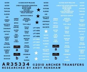 H-586,ARCHER 1-35,NO,AR35334,Exterior Stencils for All M113, Overige merken, 1:32 tot 1:50, Overige typen, Nieuw