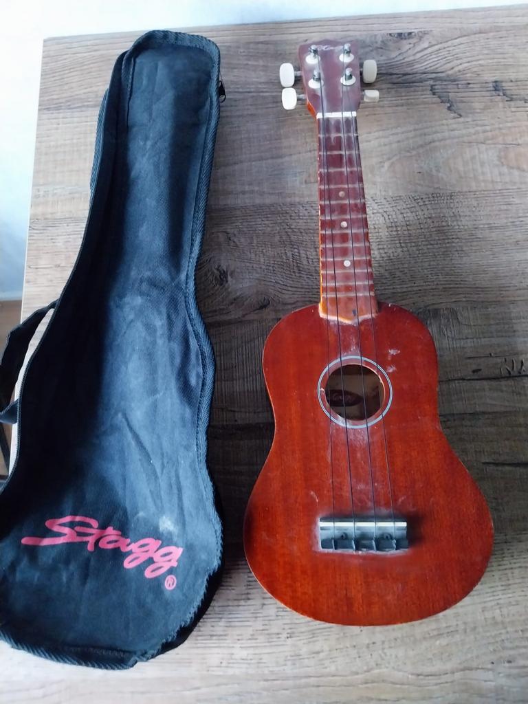Stagg Ukelele met hoes - Ideaal voor beginners, Muziek en Instrumenten, Snaarinstrumenten | Overige, Ophalen of Verzenden, Gebruikt