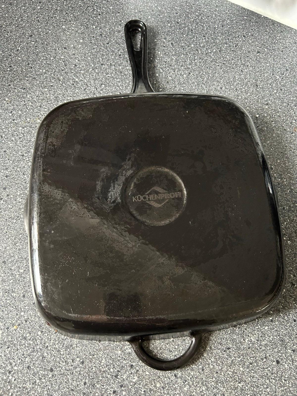 Küchenprofi Gietijzeren Grillpan - Perfect voor Grillen, Ophalen of Verzenden, Zo goed als nieuw, Koekenpan of Braadpan, Gietijzer