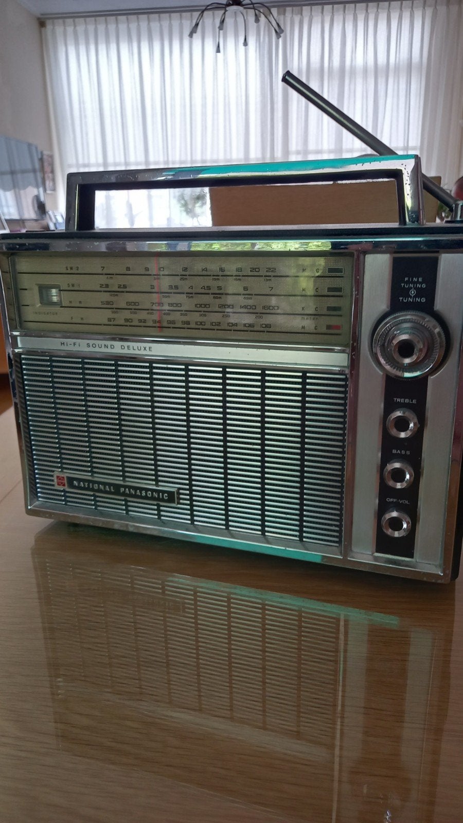 National Panasonic Hi-Fi Sound Deluxe Transistorradio, Ophalen of Verzenden, Gebruikt, Wereldontvanger