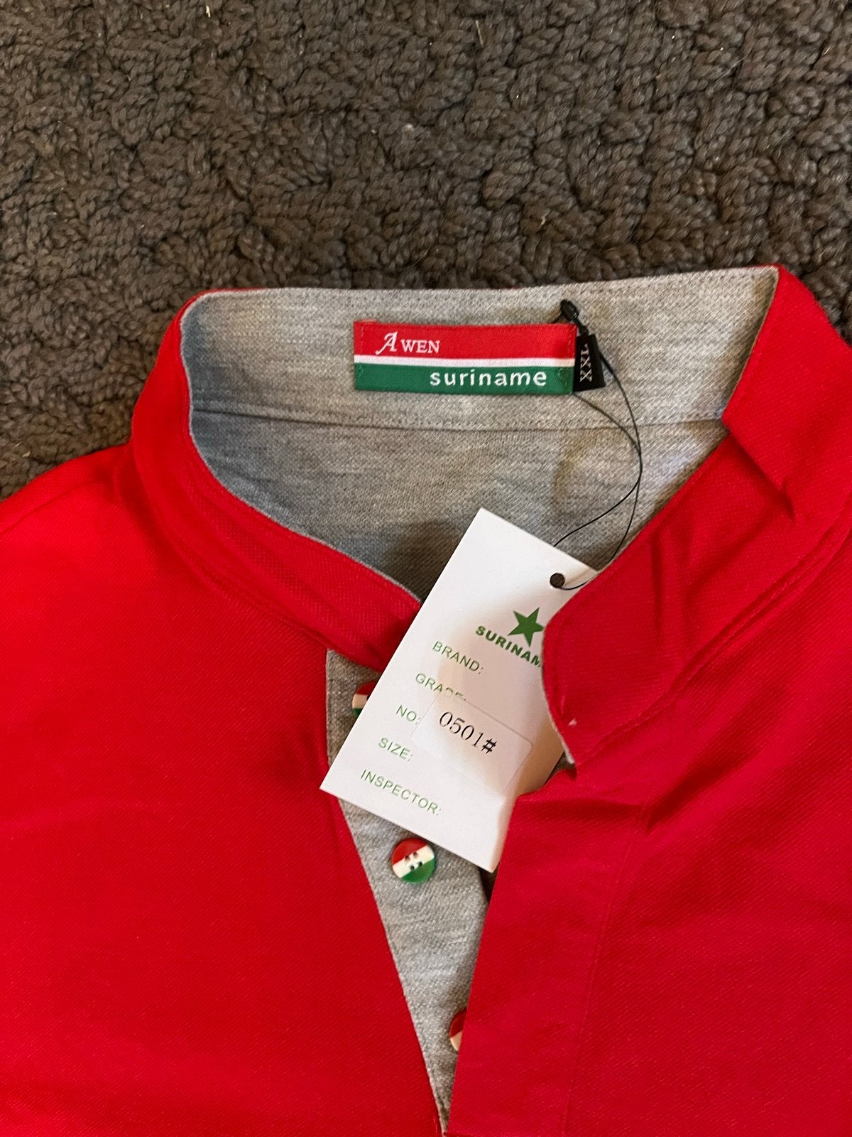 Nieuw Rood Suriname Poloshirt XXL met Papegaai Borduur, Verzenden, Nieuw, Overige maten, Rood