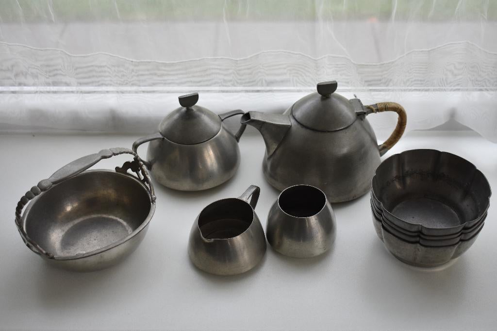 Gerotin tin schalen servies Georg Nilsson Chris van der Hoef, Antiek en Kunst, Ophalen of Verzenden