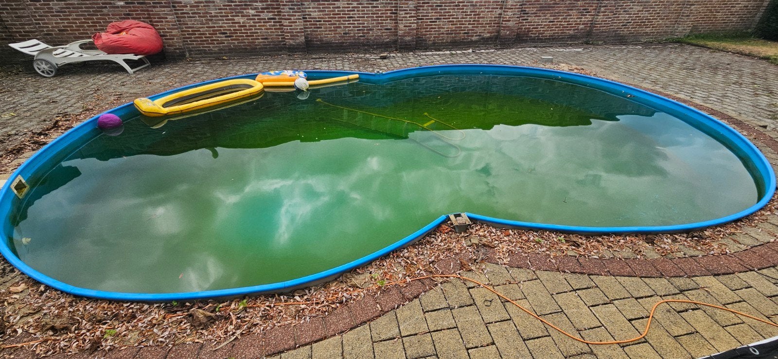 Gebruikt inbouwzwembad, zelf demonteren, met nieuw liner, Gebruikt, Rond, 300 cm of meer, Ophalen