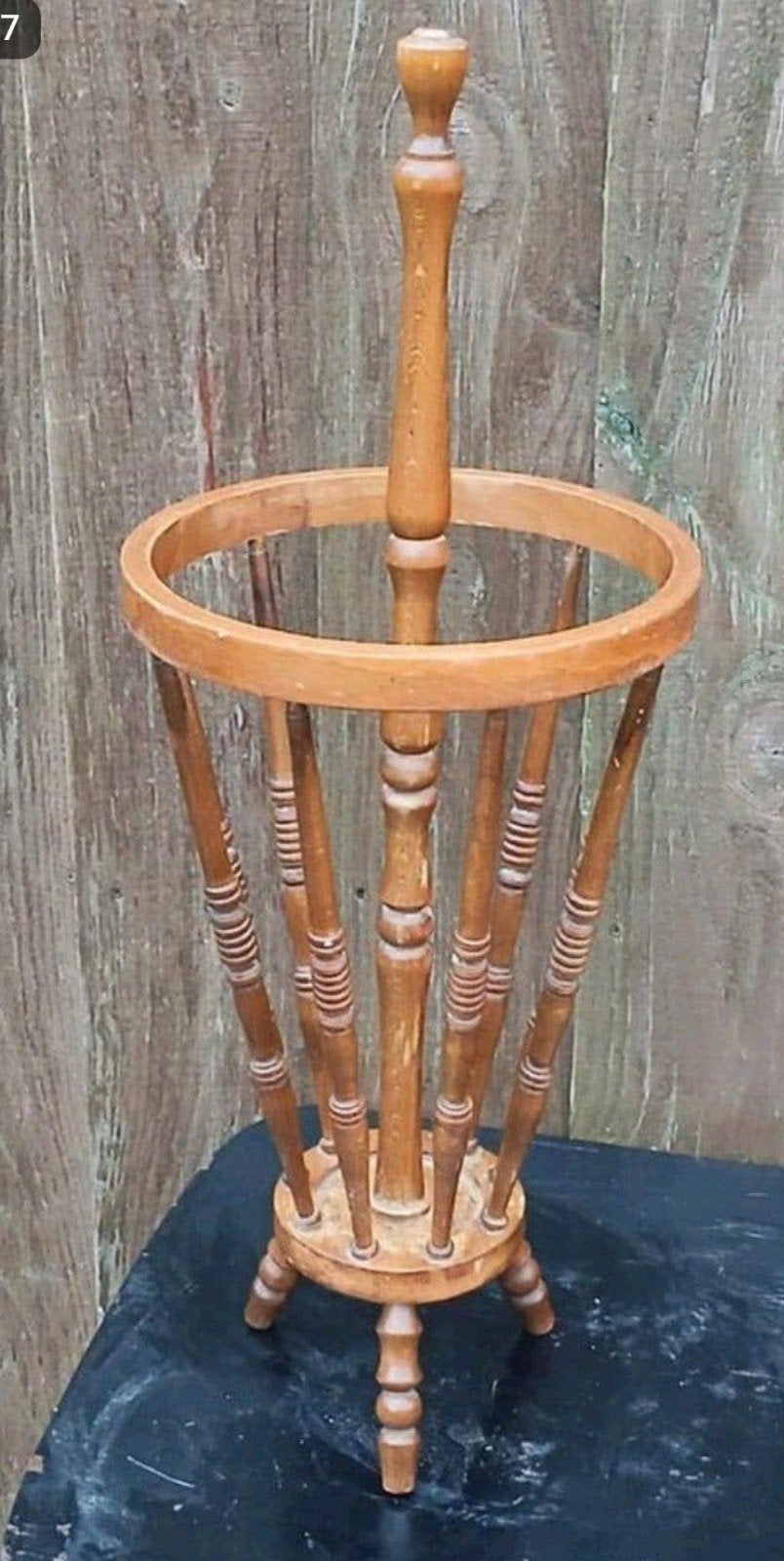 Vintage Houten Tijdschriftenrek / Paraplubak, Ophalen of Verzenden, Gebruikt, Hout